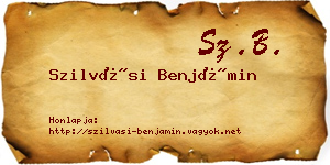 Szilvási Benjámin névjegykártya